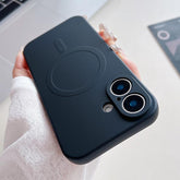 Solid Color Liquid Silicone MagSafe Magnetic Phone Case